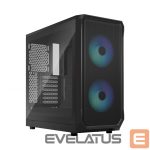 Datoru korpusi Fractal Design  Focus 2 RGB Black TG Clear Tint, Midi Tower, Power supply included No 