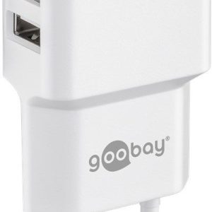 Rūteris Goobay  Dual USB charger  44952  2.4 A,  2 USB 2.0 female (Type A), White, 12 W 