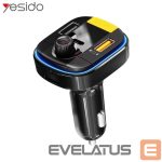 FM modulators yesido  Bluetooth to FM Convert 43W fast car charger Y45 Black