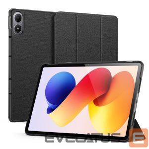 Kaaned Dux Ducis  Redmi Pad 2 Pro Domo Series Tri-fold Stand PU Leather Tablet Cover Black