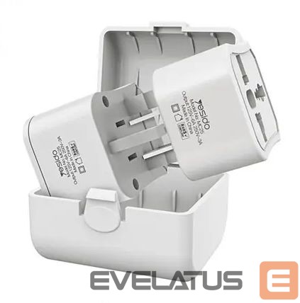 Adapteris yesido MC25 Travel Adapter Plug Kit White