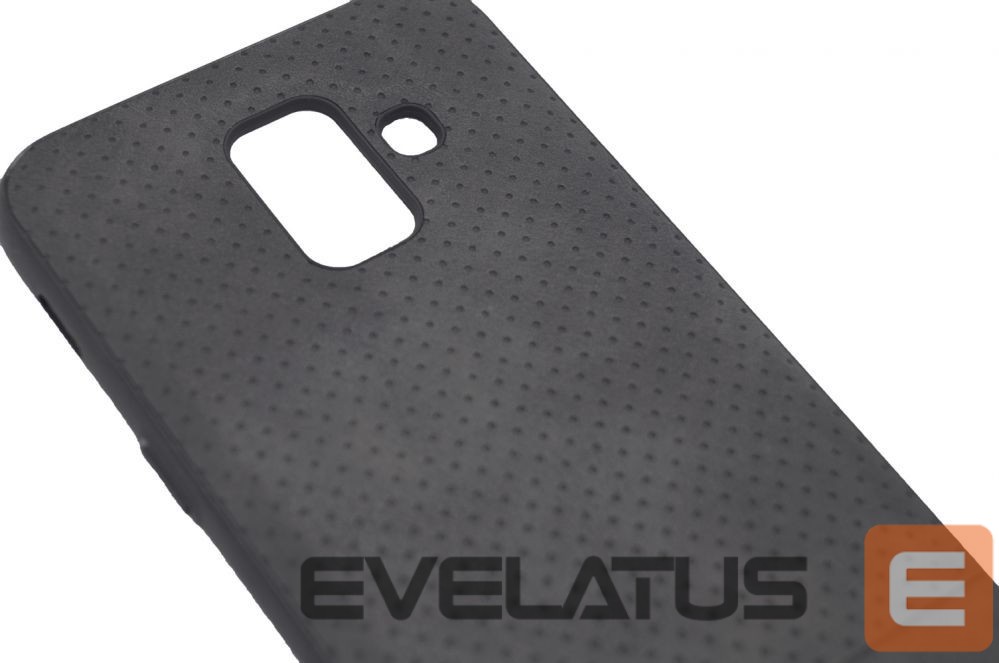 Aizmugurējais vāciņš Evelatus Samsung Galaxy A6 2018 TPU case 1 with metal plate (possible to use with magnet car holder) Black
