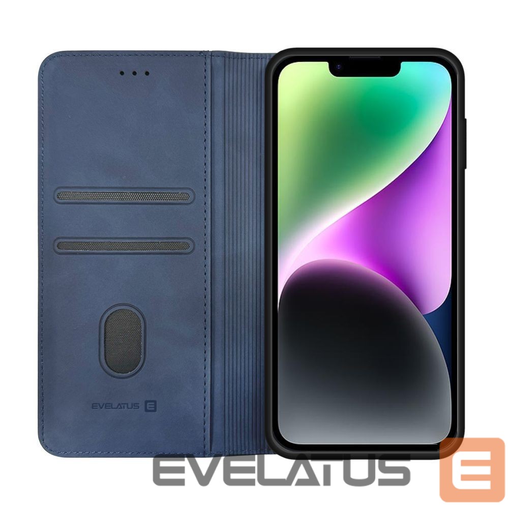 Atveramie maciņi Evelatus Apple iPhone 13 / 14 Book Case Folio Dark Blue