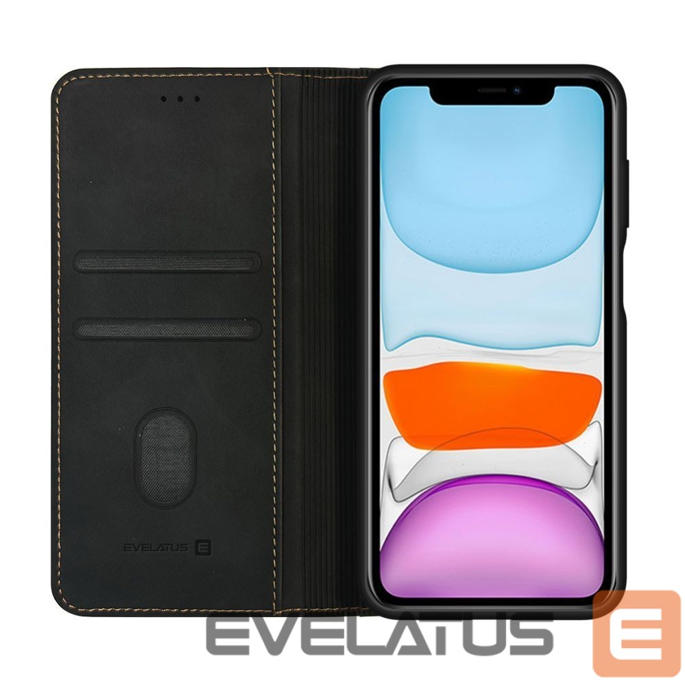 Atveramie maciņi Evelatus Apple iPhone 11 Book Case Folio Black