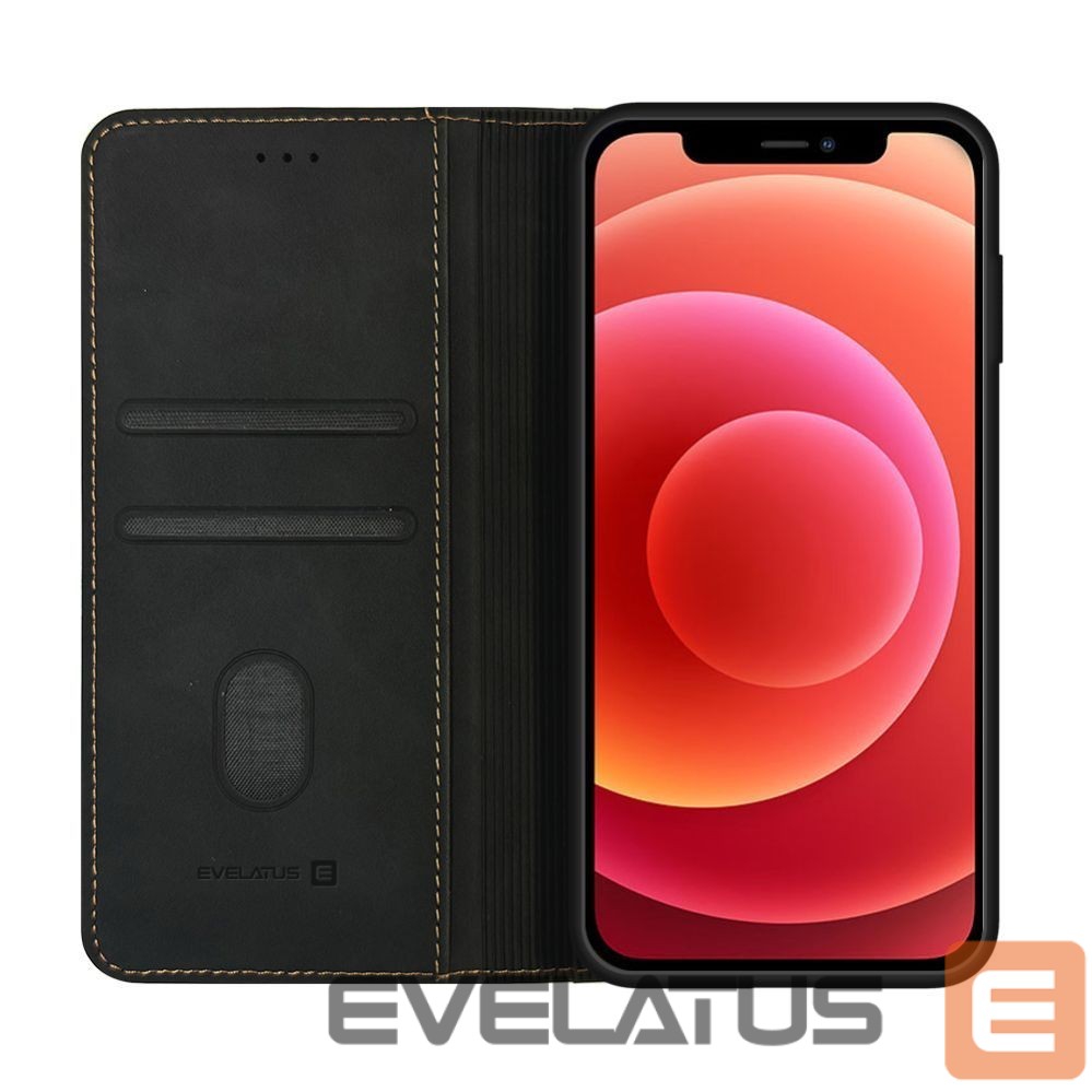 Atveramie maciņi Evelatus Apple iPhone 12 / 12 Pro Book Case Folio Black