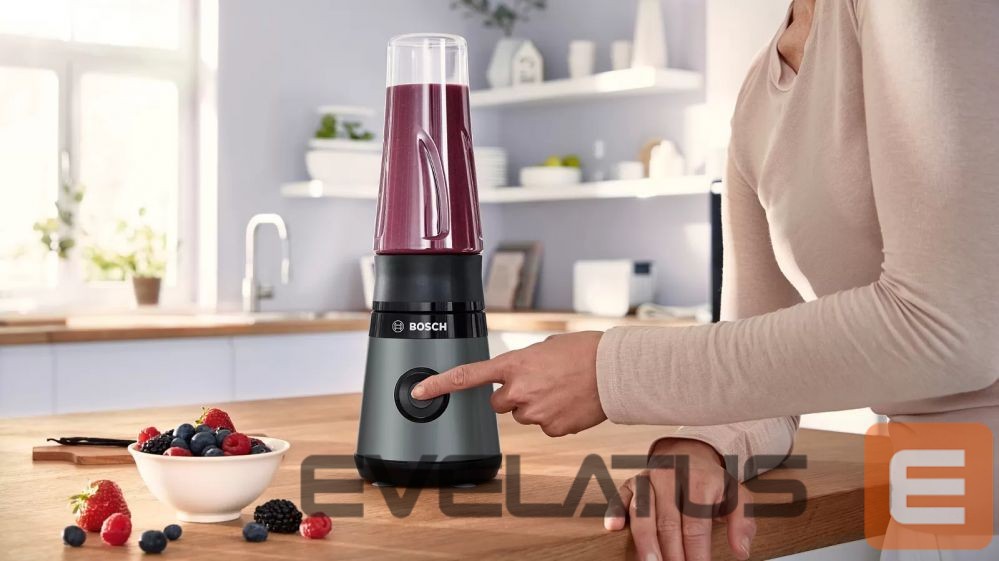 Mikseri un blenderi Bosch VitaPower ToGo Smoothie Maker MMB2111S Tabletop, 450 W, Jar material Tritan, Jar capacity 0.6 L, Ice crushing, Silver