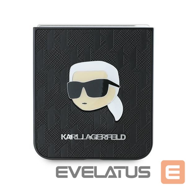 Aizmugurējais vāciņš Karl Lagerfeld Karl Lagerfeld Saffiano Monogram Case for Samsung Galaxy Z Flip 6 - Black