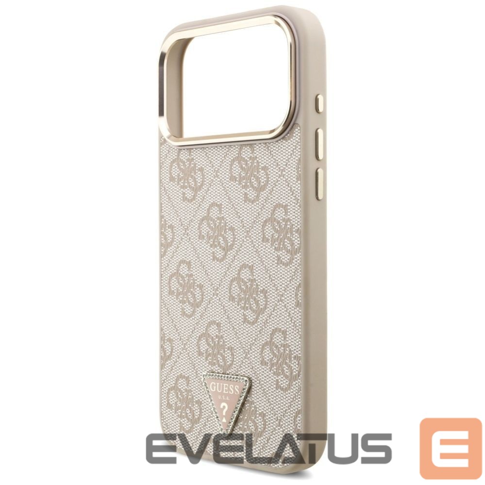 Citas preces Guess Guess 4G Triangle Logo MagSafe Case for iPhone 17 Pro Max - Rose Gold
