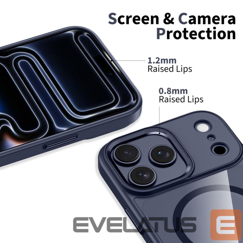 Citas preces Tech-Protect Tech-Protect MagMat MagSafe Case for iPhone 17 Pro - Transparent Navy Blue