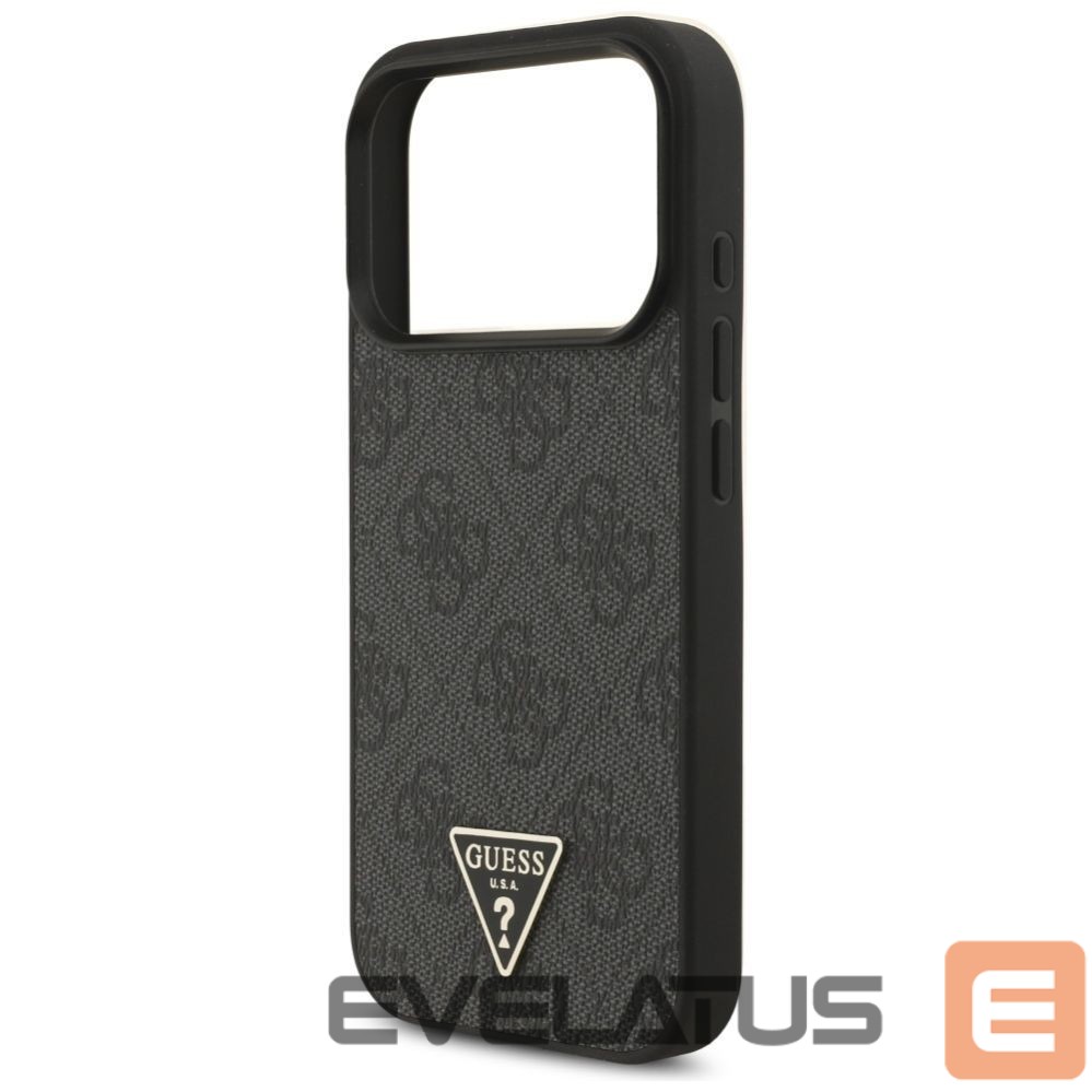 Citas preces Guess Guess 4G Strap Triangle Logo MagSafe case for iPhone 17 Pro - black