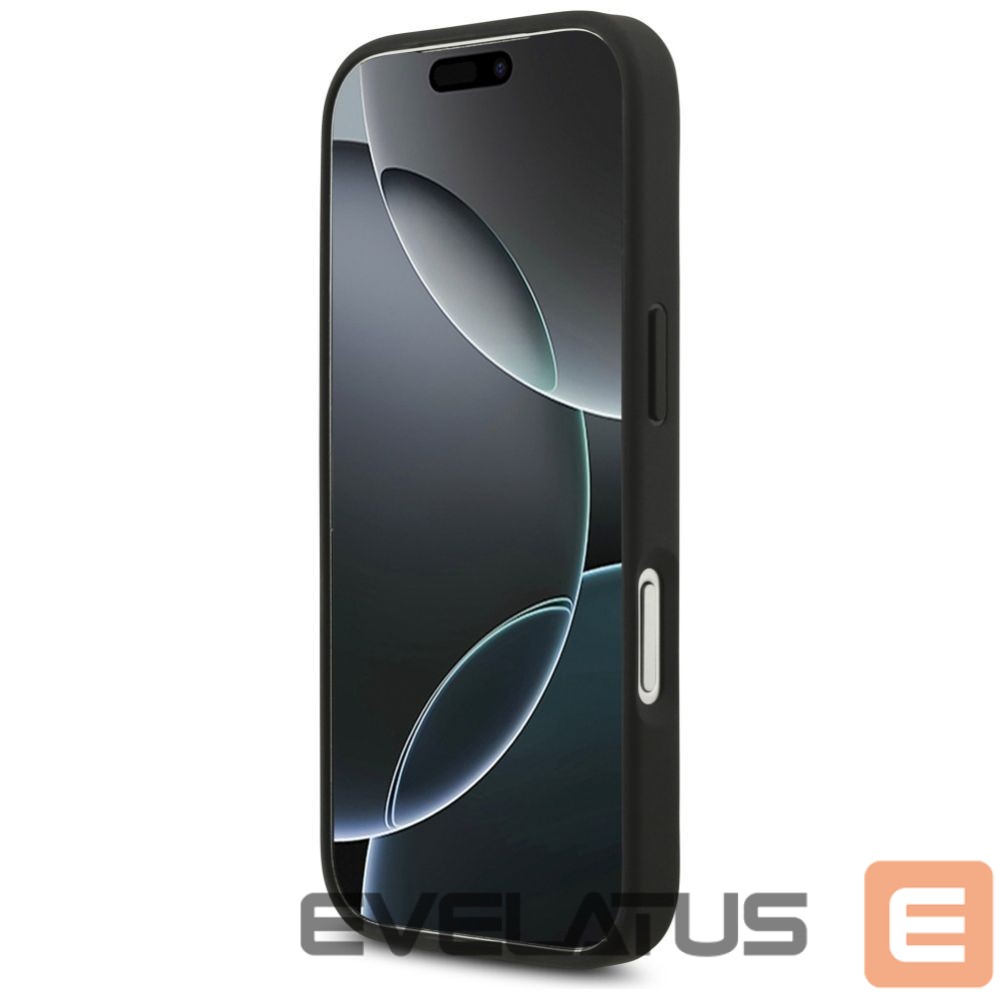 Citas preces Guess Guess 4G Strap Triangle Logo MagSafe case for iPhone 17 Pro - black