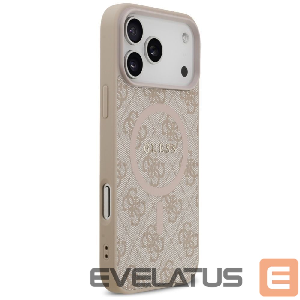 Citas preces Guess Guess 4G Ring Classic Logo MagSafena iPhone 17 Pro Max Case - Pink