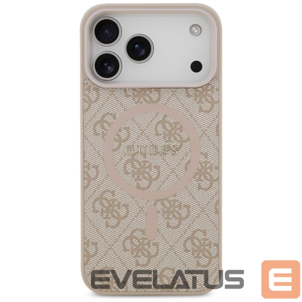 Citas preces Guess Guess 4G Ring Classic Logo MagSafena iPhone 17 Pro Max Case - Pink