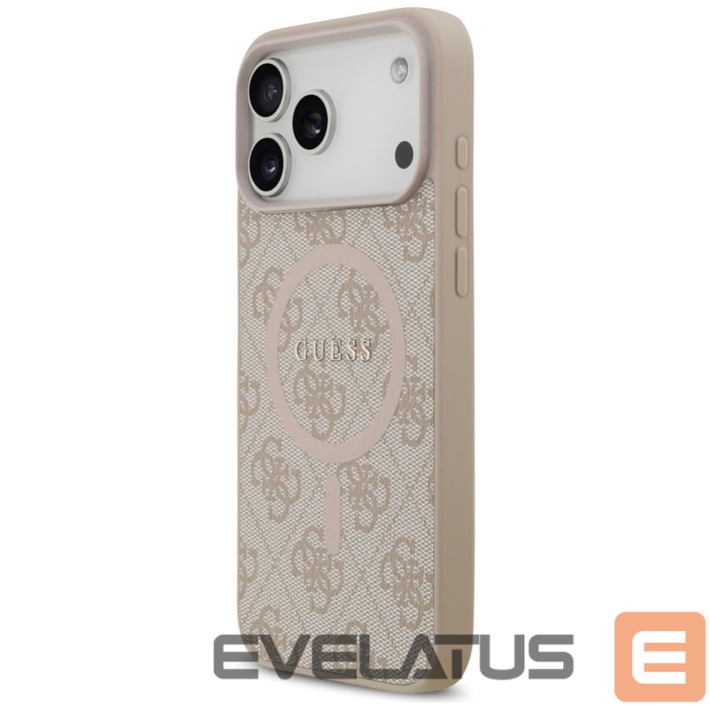 Citas preces Guess Guess 4G Ring Classic Logo MagSafena iPhone 17 Pro Max Case - Pink