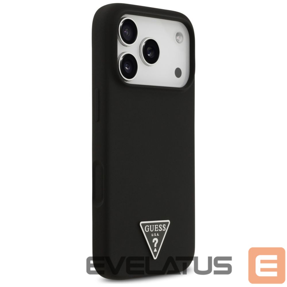 Citas preces Guess Guess Silicone Triangle Logo MagSafe Case for iPhone 17 Pro - Black