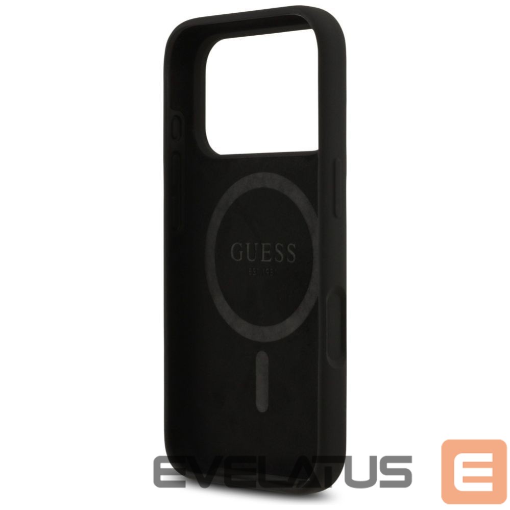 Citas preces Guess Guess Silicone Triangle Logo MagSafe Case for iPhone 17 Pro - Black