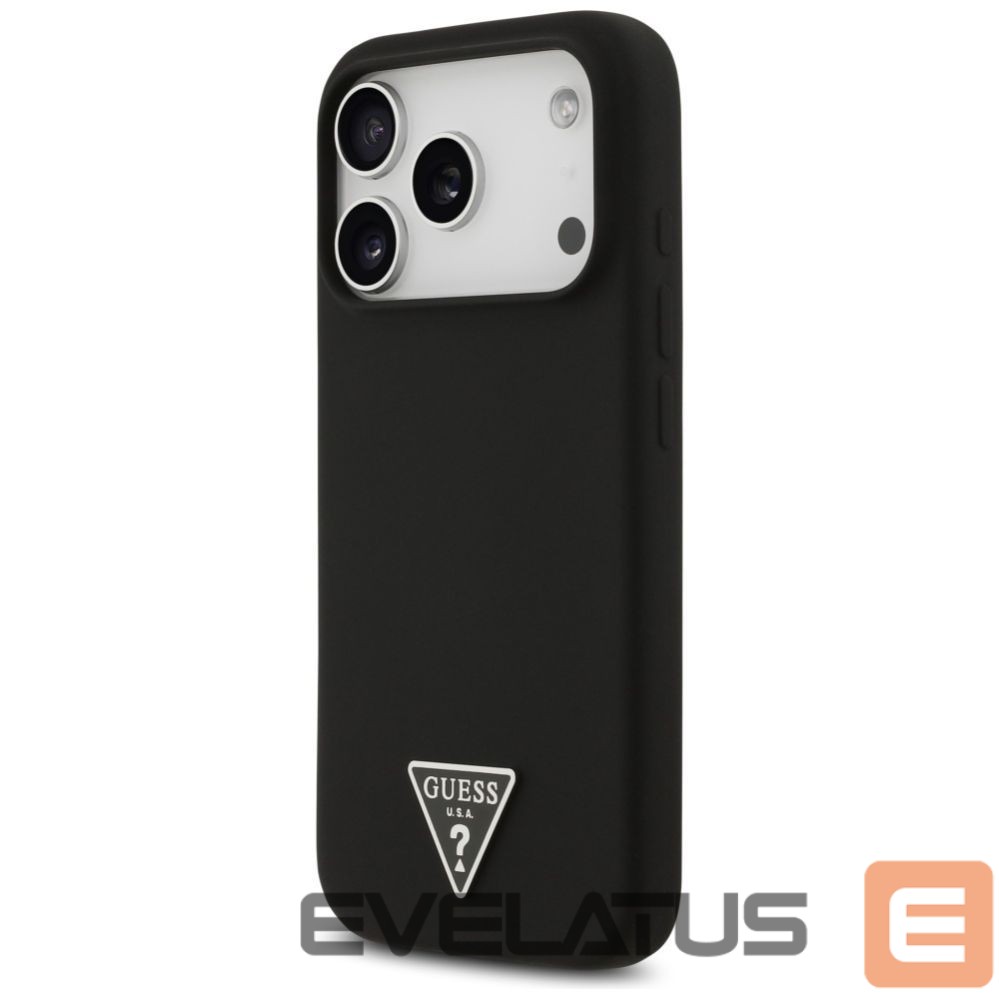 Citas preces Guess Guess Silicone Triangle Logo MagSafe Case for iPhone 17 Pro - Black