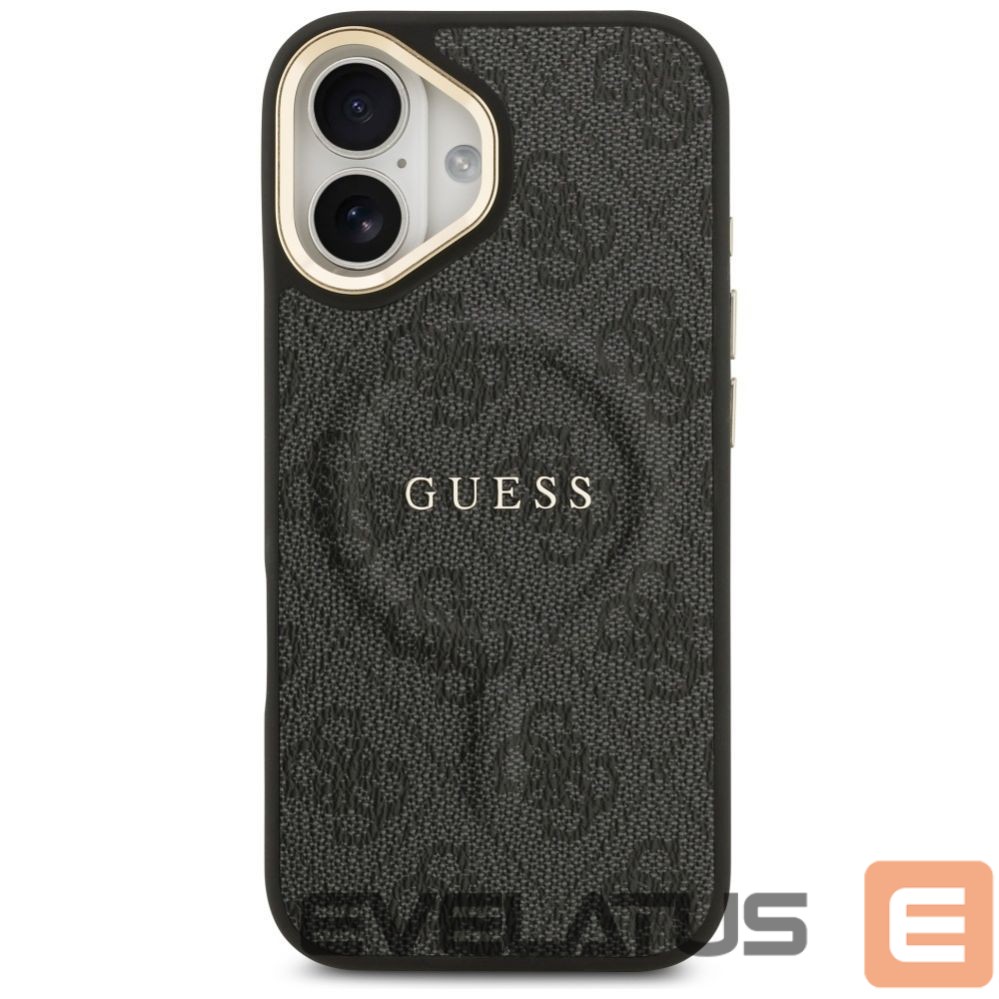 Citas preces Guess Guess 4G PU Classic Logo MagSafe case for iPhone 17 - black