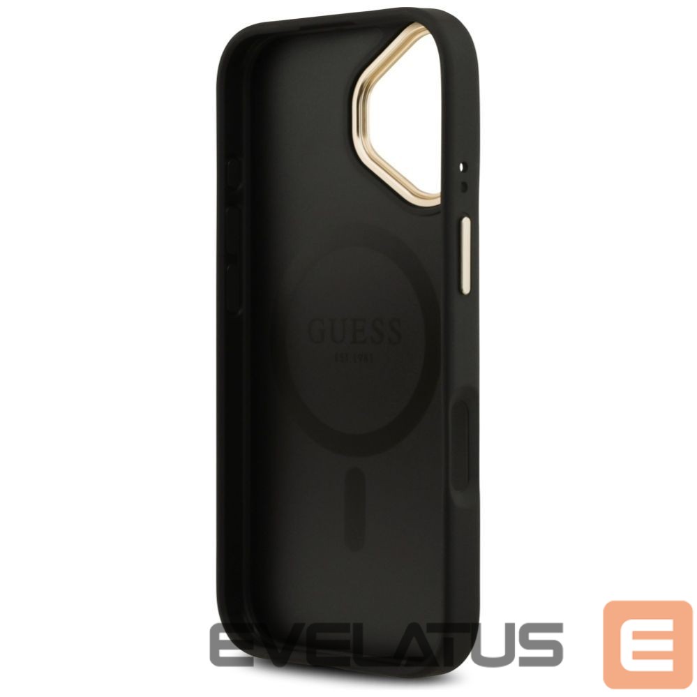 Citas preces Guess Guess 4G PU Classic Logo MagSafe case for iPhone 17 - black