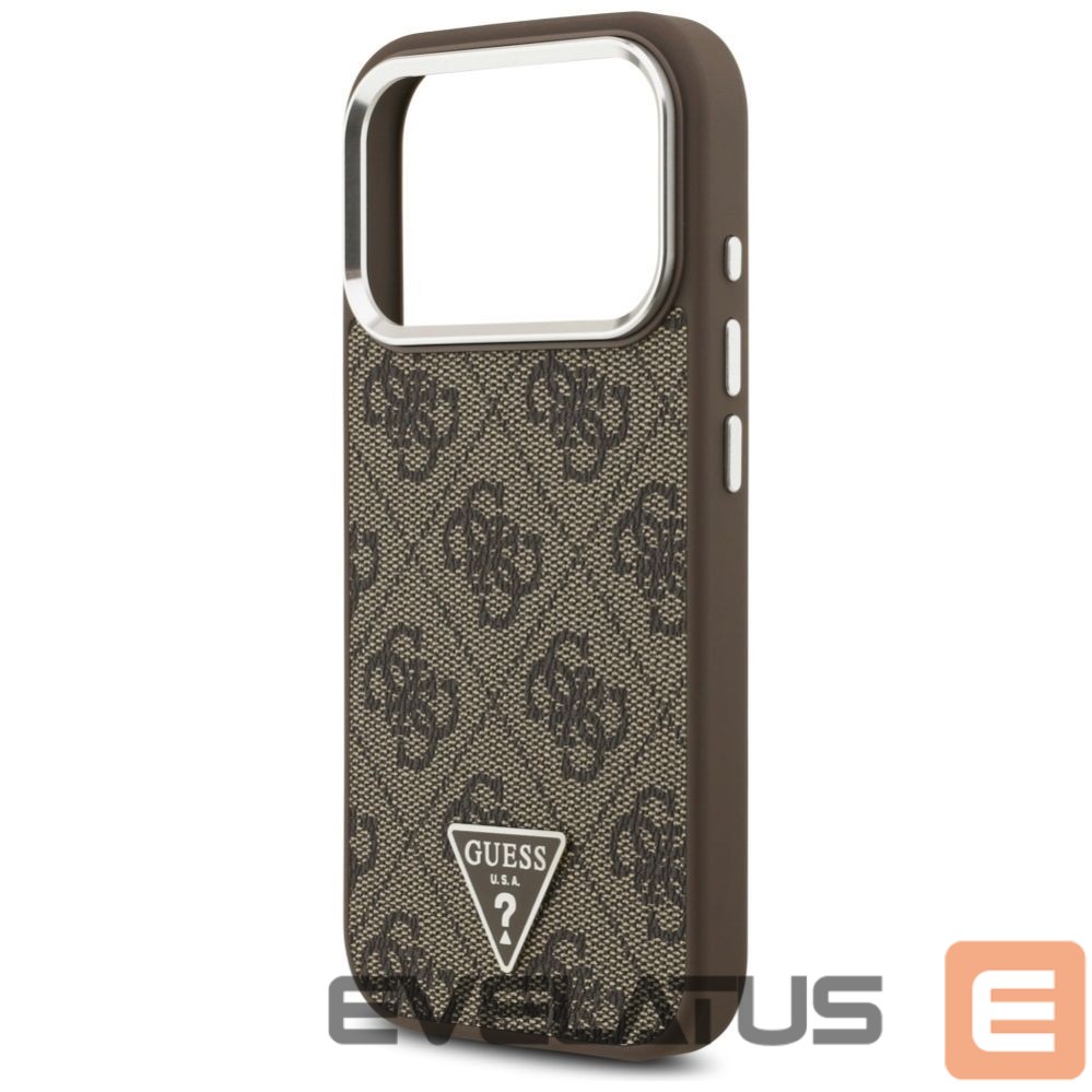 Citas preces Guess Guess 4G Triangle Logo MagSafe case for iPhone 17 Pro - brown