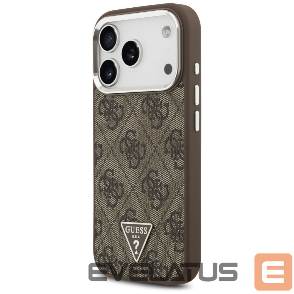 Citas preces Guess Guess 4G Triangle Logo MagSafe case for iPhone 17 Pro - brown