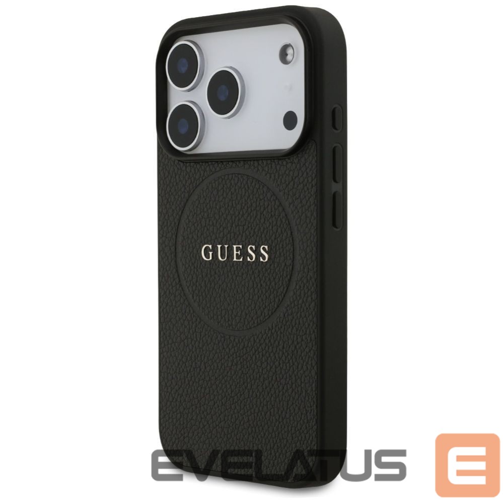 Citas preces Guess Guess Grained Ring MagSafe case for iPhone 17 Pro - black