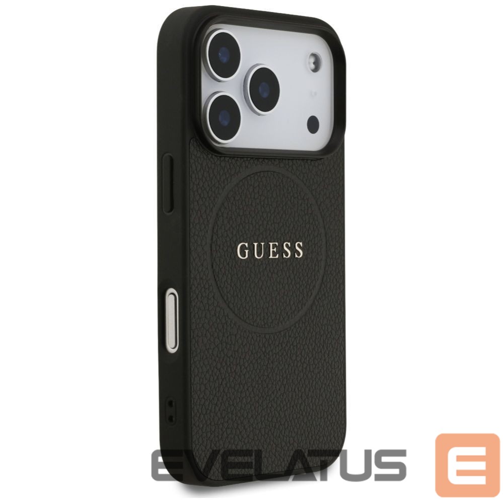 Citas preces Guess Guess Grained Ring MagSafe case for iPhone 17 Pro - black