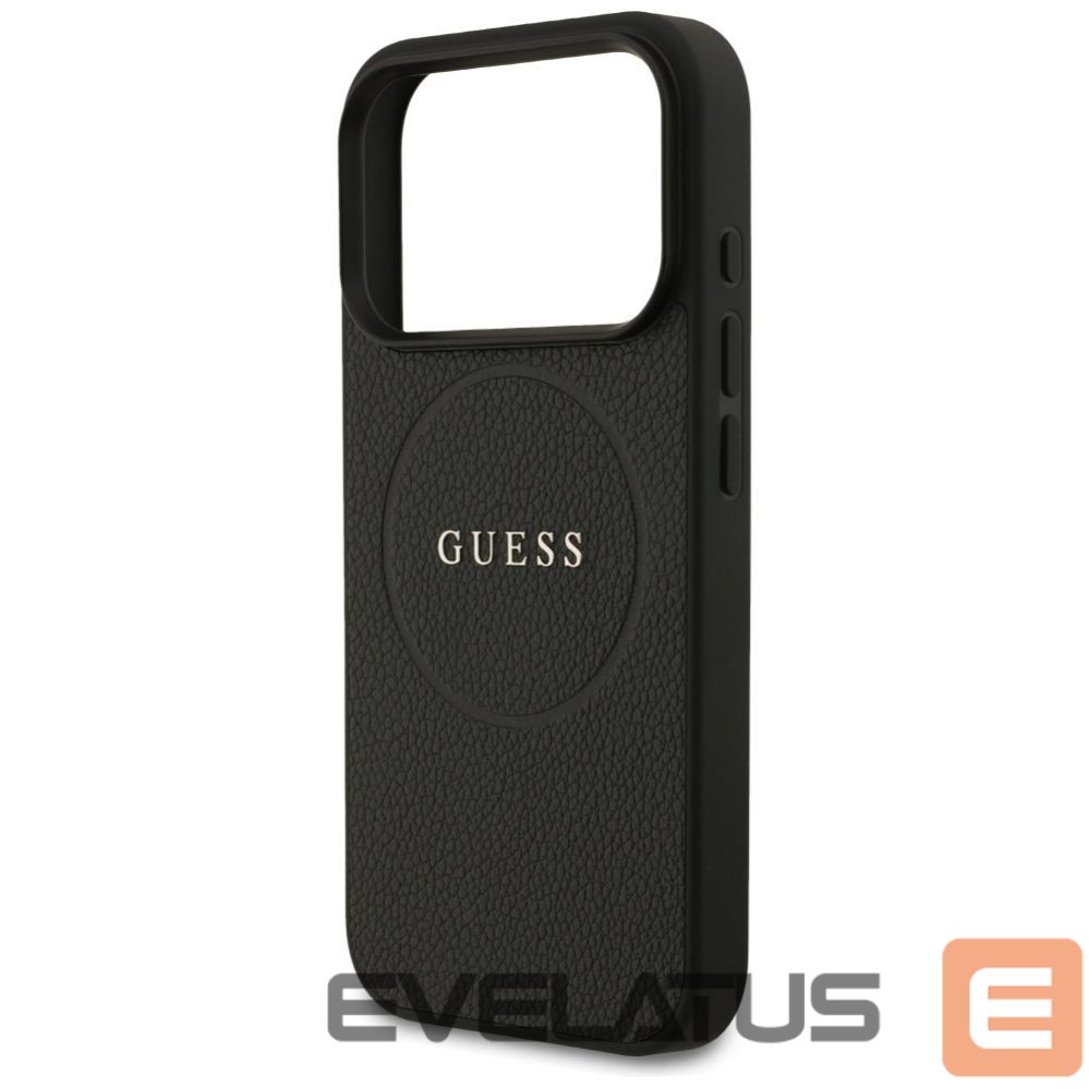 Citas preces Guess Guess Grained Ring MagSafe case for iPhone 17 Pro - black