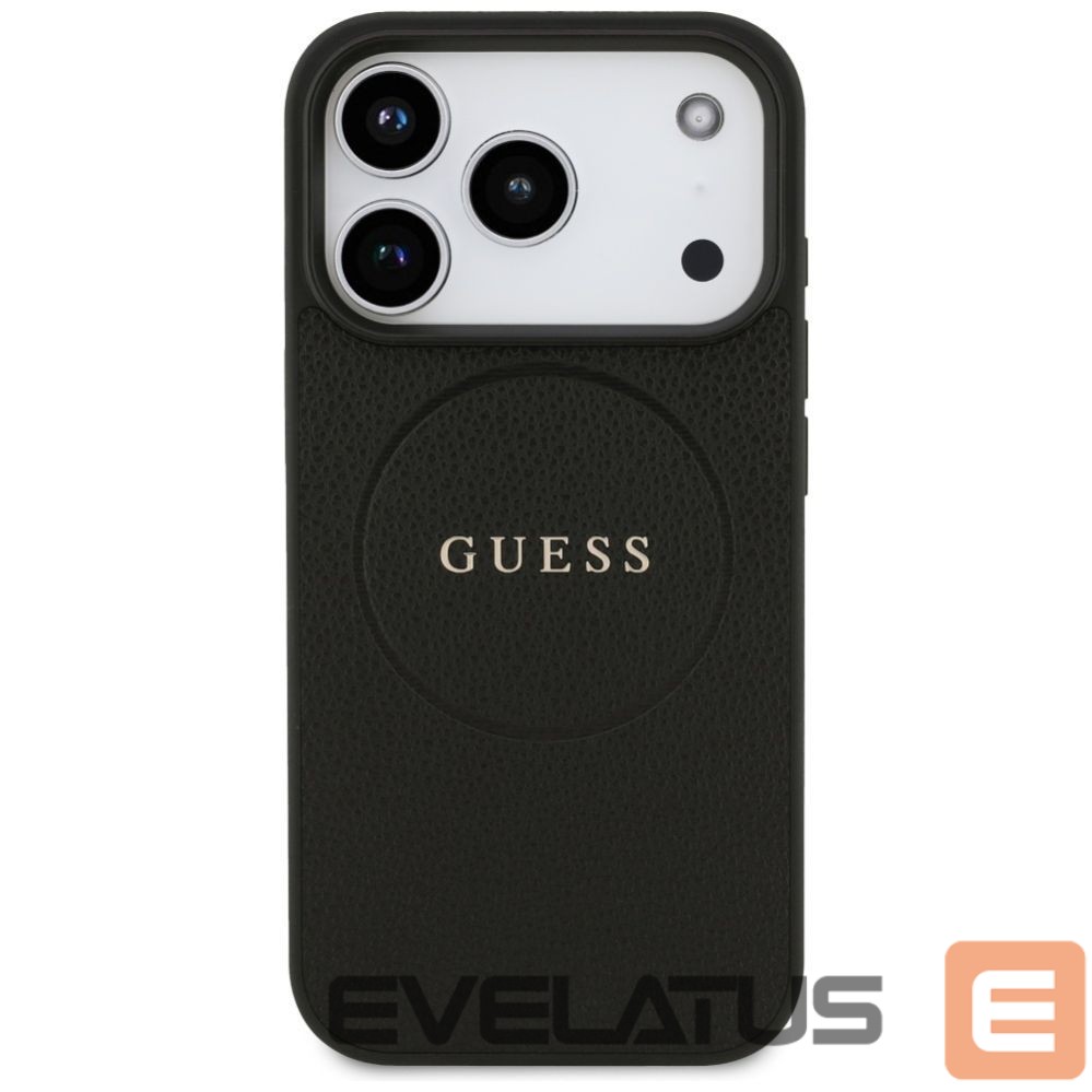Citas preces Guess Guess Grained Ring MagSafe case for iPhone 17 Pro - black