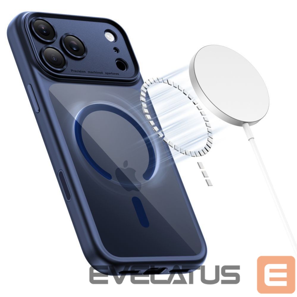 Citas preces Tech-Protect Tech-Protect Magpeak Magsafe CC Case for iPhone 17 Pro - Clear Navy Blue