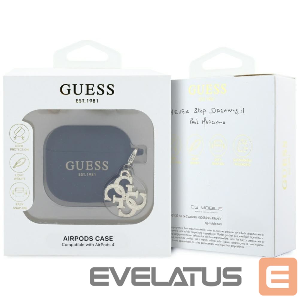 Citas preces Guess Guess 4G Charm Case for AirPods 4 - Black