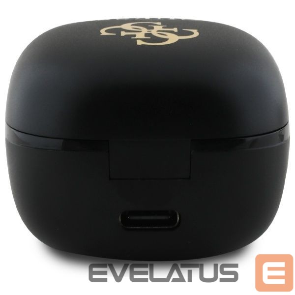 Citas preces Guess Guess Bluetooth headphones GUTWSJ144ESK TWS + docking station black/black Iridescent 4G Printed Logo