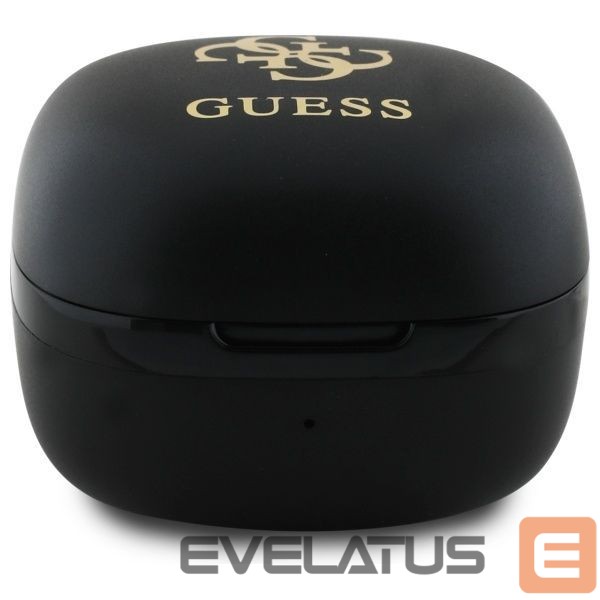 Citas preces Guess Guess Bluetooth headphones GUTWSJ144ESK TWS + docking station black/black Iridescent 4G Printed Logo
