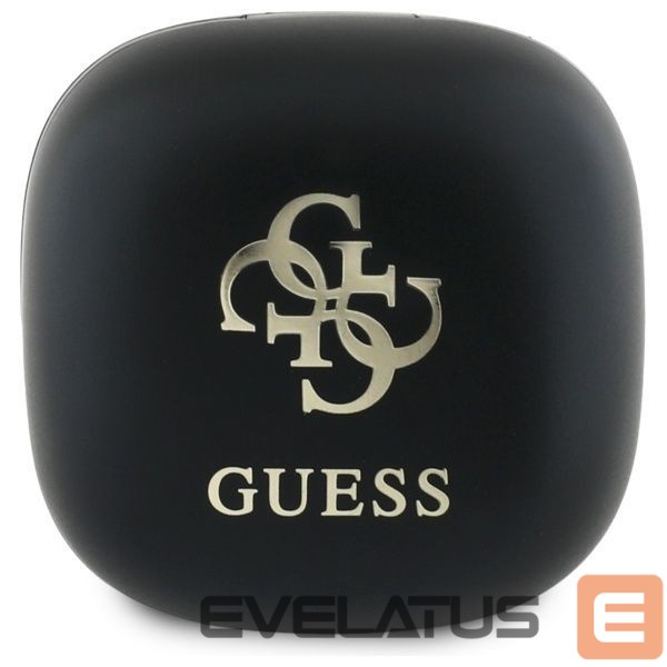 Citas preces Guess Guess Bluetooth headphones GUTWSJ144ESK TWS + docking station black/black Iridescent 4G Printed Logo