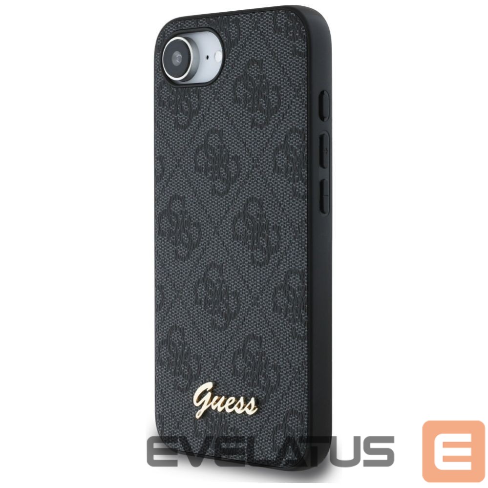 Citas preces Guess Guess 4G Script Logo MagSafe case for iPhone 16e - black