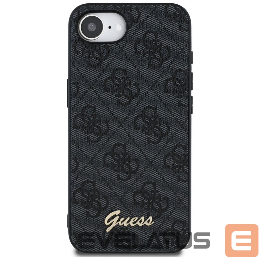 Citas preces Guess Guess 4G Script Logo MagSafe case for iPhone 16e - black