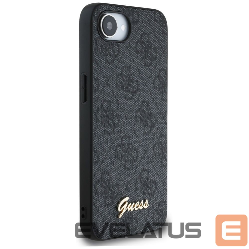 Citas preces Guess Guess 4G Script Logo MagSafe case for iPhone 16e - black