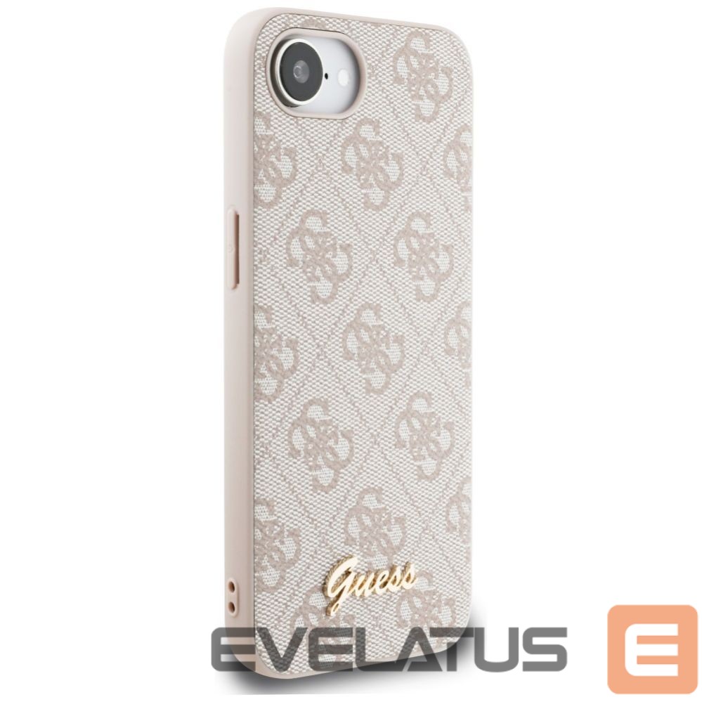 Citas preces Guess Guess 4G Script Logo MagSafe iPhone 16e Case - Pink