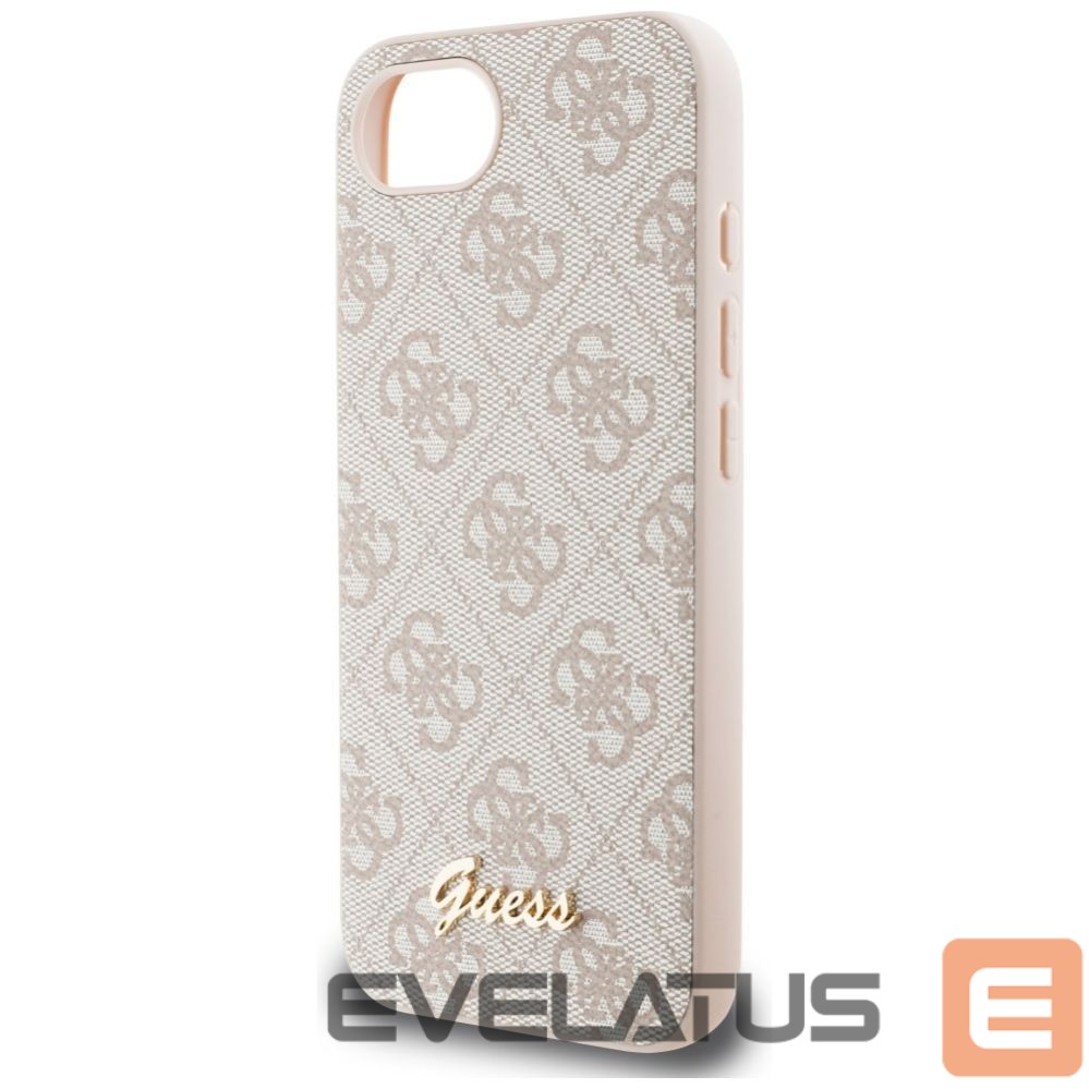 Citas preces Guess Guess 4G Script Logo MagSafe iPhone 16e Case - Pink