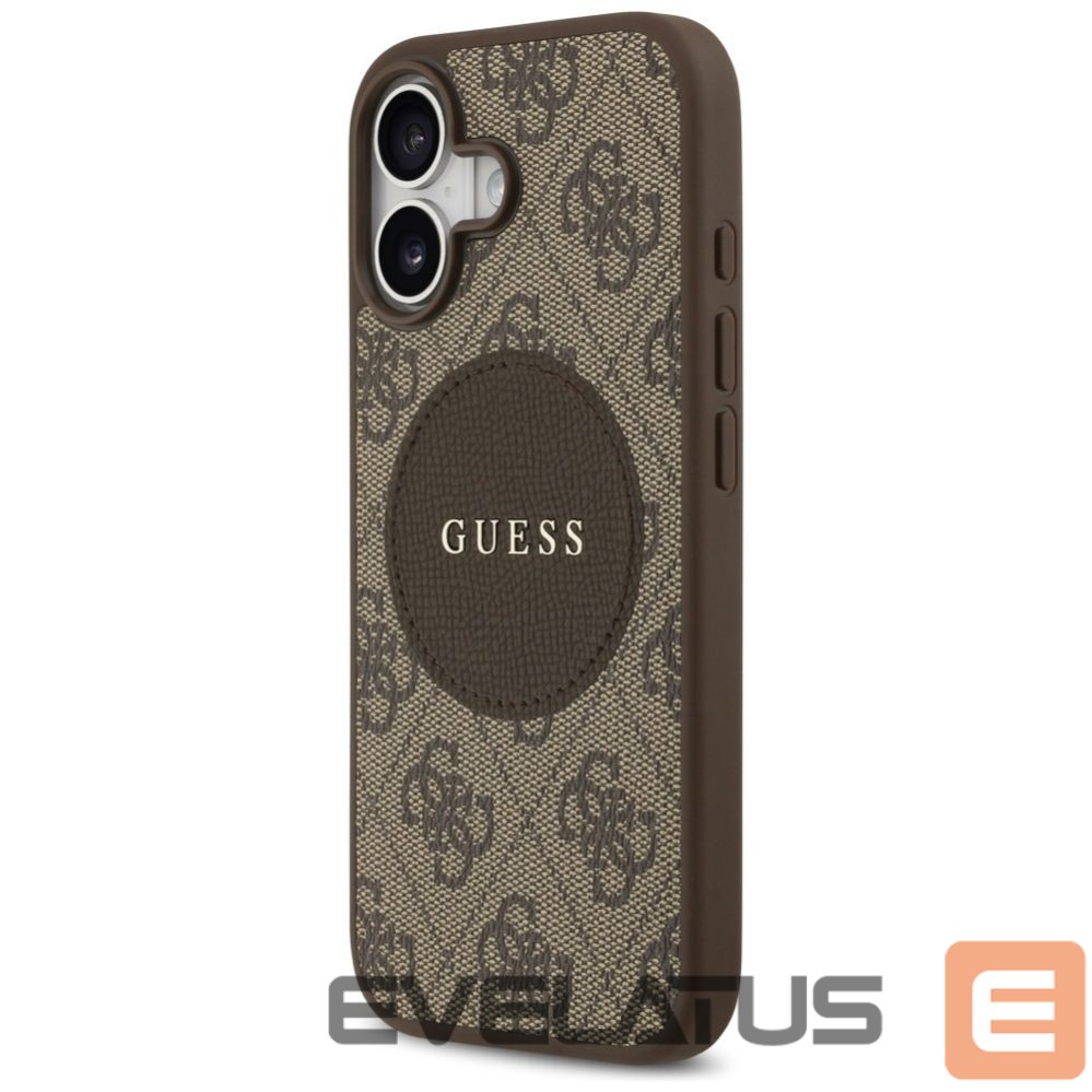 Citas preces Guess Guess 4G Circle Classic Logo MagSafe case for iPhone 17 - brown