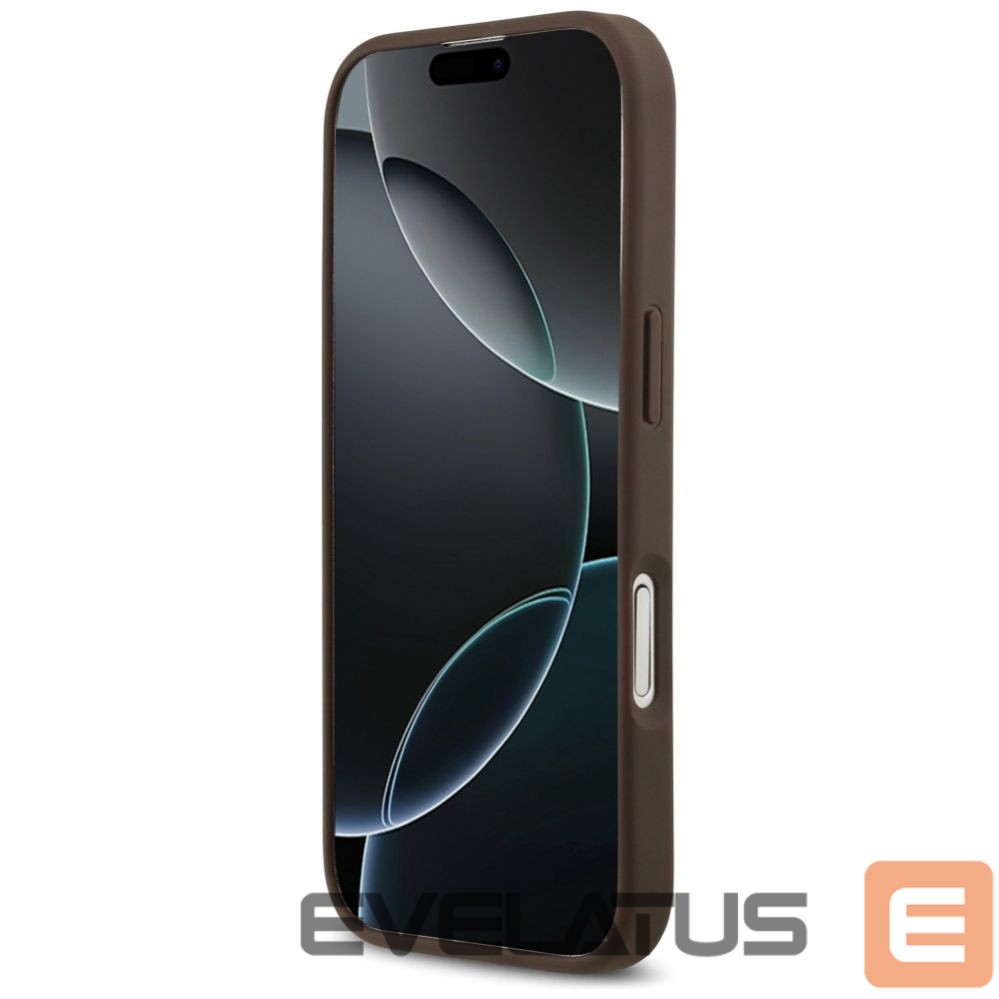 Citas preces Guess Guess 4G Circle Classic Logo MagSafe case for iPhone 17 - brown
