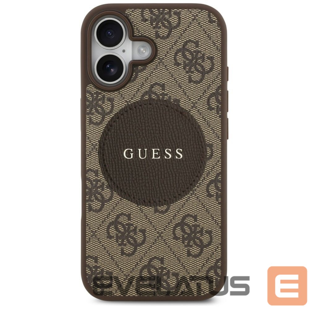 Citas preces Guess Guess 4G Circle Classic Logo MagSafe case for iPhone 17 - brown