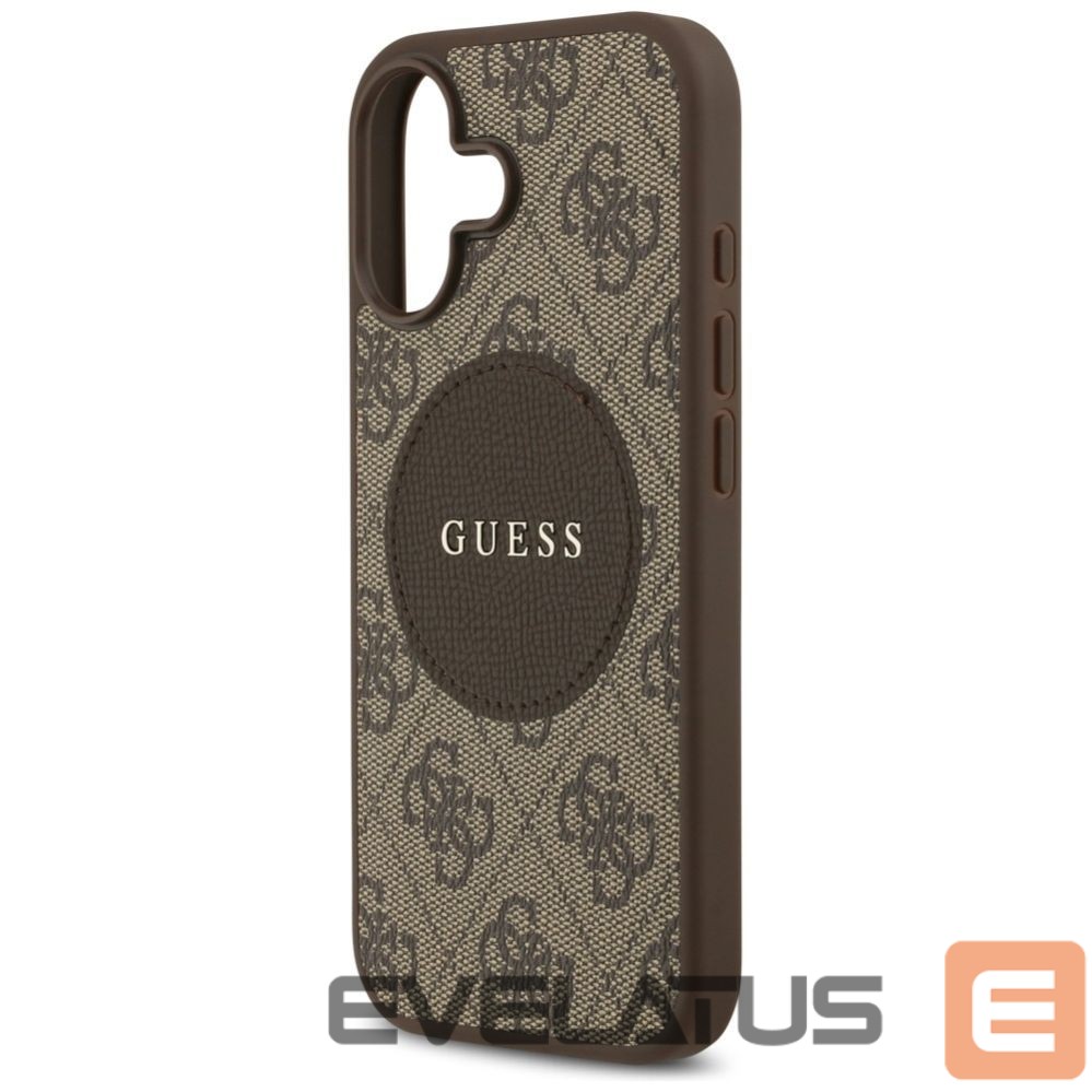 Citas preces Guess Guess 4G Circle Classic Logo MagSafe case for iPhone 17 - brown