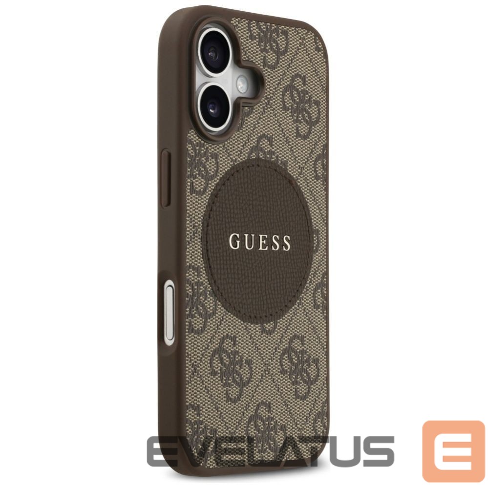 Citas preces Guess Guess 4G Circle Classic Logo MagSafe case for iPhone 17 - brown