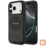 Citas preces Guess  Guess 4G Circle Classic Logo MagSafe case for iPhone 17 Pro - black 
