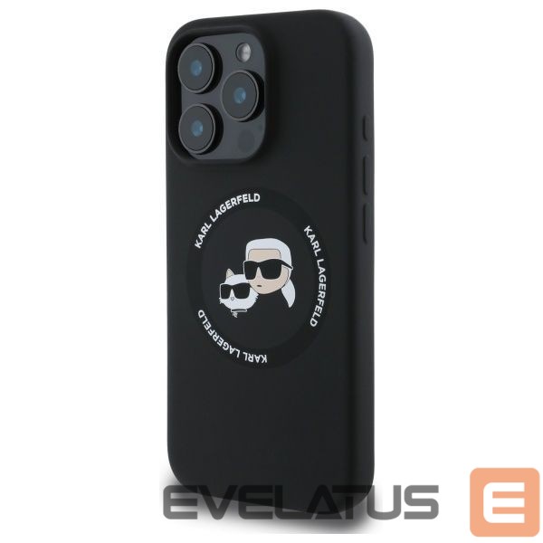 Citas preces Karl Lagerfeld Karl Lagerfeld KLHMP16XSKCHTCK iPhone 16 Pro Max 6.9" black/black hardcase Silicone Karl&Choupette Heads MagSafe