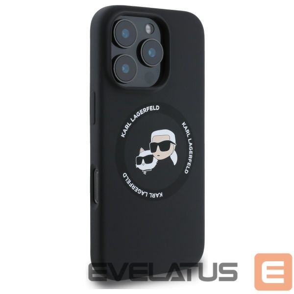 Citas preces Karl Lagerfeld Karl Lagerfeld KLHMP16XSKCHTCK iPhone 16 Pro Max 6.9" black/black hardcase Silicone Karl&Choupette Heads MagSafe