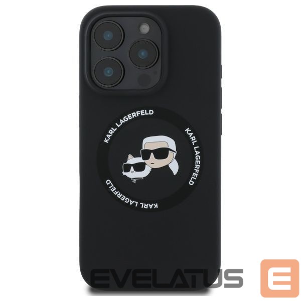 Citas preces Karl Lagerfeld Karl Lagerfeld KLHMP16XSKCHTCK iPhone 16 Pro Max 6.9" black/black hardcase Silicone Karl&Choupette Heads MagSafe