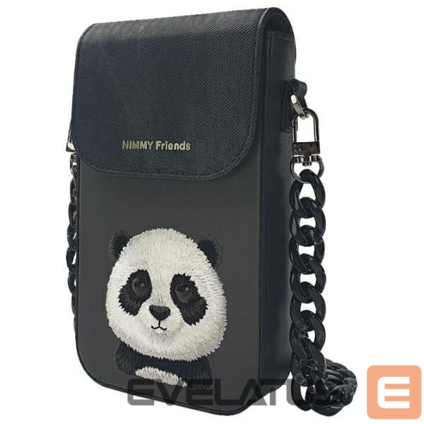 Citas preces Nimmy Nimmy Big Eyed Pet 2.0 Panda Phone Bag - Black