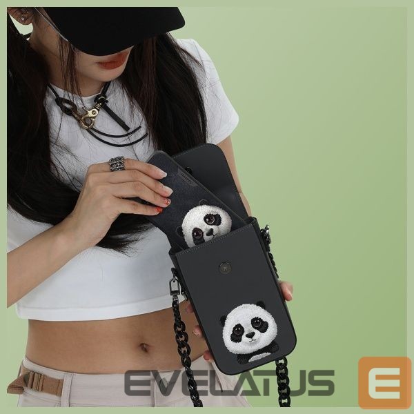 Citas preces Nimmy Nimmy Big Eyed Pet 2.0 Panda Phone Bag - Black
